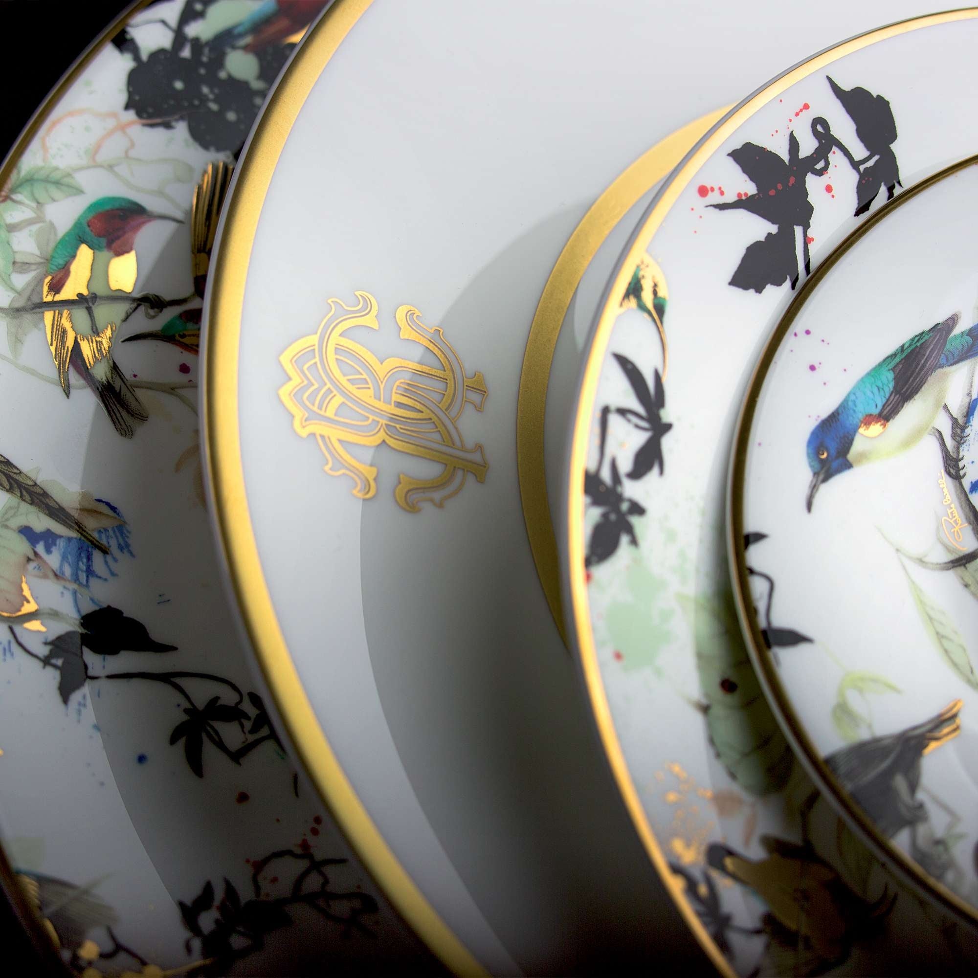 ROBERTO CAVALLI - BREAD PLATE/BREAD or BUTTER PLATE - Ø 15.5 cm - SET 6 PCS